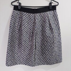 Teenflo Size 8 100% Silk Plaid Mini Skirt